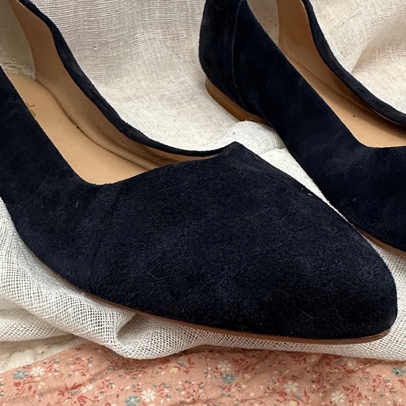 Coach and Four Navy Suede Women's Flats - Picture 5 of 5